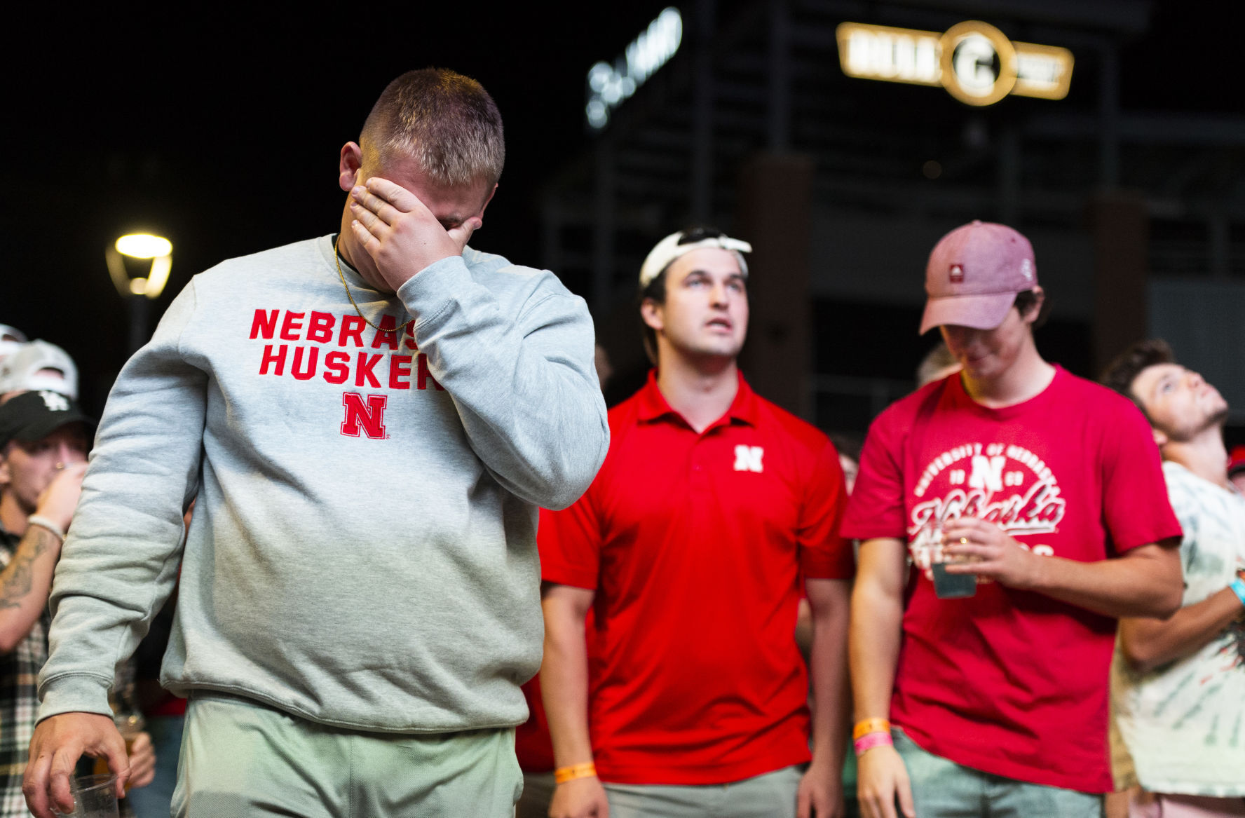 Fans at Railyard, Nebraska vs. Michigan State, 9.25